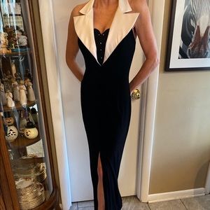 VELVET EVENING DRESS